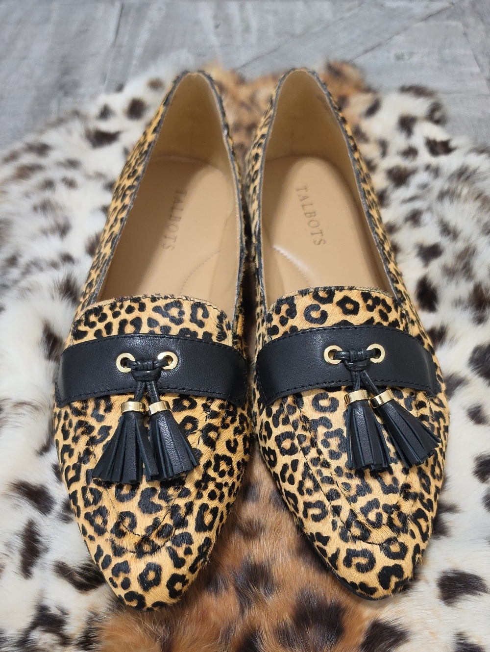 Brand New Talbots Francesca Leopard-Print Flats.
